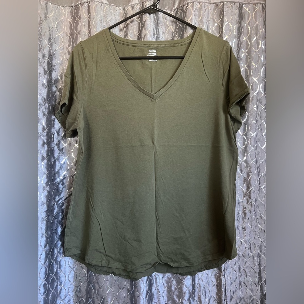 Green V neck T-Shirt